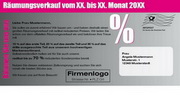 e-pm Mailingaktion - Artikel-Nr. 716564 Räumungsverkauf - Mailing Maxikarte für Dialogpost