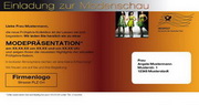 e-pm Mailingaktion - Artikel-Nr. 716619 Einladung Modenschau - Mailing 

Maxikarte frühjahr
