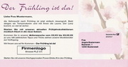 e-pm Mailingaktion - Artikel-Nr. 716640 Durch die Blume - Mailing Maxikarte 

frühjahr