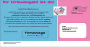e-pm Mailingaktion - Artikel-Nr. 716701 Urlaubsgeld - Mailing Maxikarte 

Sommer