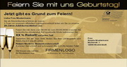 e-pm Mailingaktion - Artikel-Nr. 716721 Geburtstag - Mailing Maxikarte Jubilum