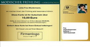 e-pm Mailingaktion - Artikel-Nr. 717033 Modegutschein - Mailing Maxikarte 

frühjahr