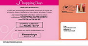 e-pm Mailingaktion - Artikel-Nr. 717088 Shopping Days - Mailing Maxikarte 

Sommer