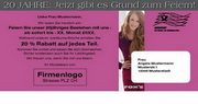 e-pm Mailingaktion - Artikel-Nr. 816003 20 Jahre - Mailing individuelle Maxikarte Jubilum
