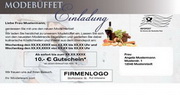 e-pm Mailingaktion - Artikel-Nr. 816013 Modebuffet - Mailing individuelle Maxikarte Modefrhstck