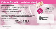 e-pm Mailingaktion - Artikel-Nr. 816018 Jubilum - Mailing individuelle Maxikarte fr Dialogpost