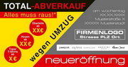 e-pm Mailingaktion - Artikel-Nr. 816019 Total-Abverkauf - Mailing individuelle Maxikarte Räumungsverkauf