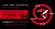 e-pm Mailingaktion - Artikel-Nr. 816035 Late Night Shopping - Mailing individuelle Maxikarte Shopping-Night
