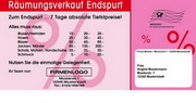 e-pm Mailingaktion - Artikel-Nr. 816050 Räumungsverkauf - Mailing individuelle Maxikarte für Dialogpost