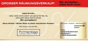 e-pm Mailingaktion - Artikel-Nr. 816072 Räumungsverkauf - Mailing individuelle Maxikarte für Dialogpost
