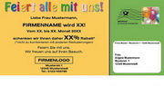 e-pm Mailingaktion - Artikel-Nr. 816110 Jubilum Kindermode - Mailing individuelle Maxikarte Jubilum