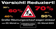 e-pm Mailingaktion - Artikel-Nr. 816124 Vorsicht Reduziert - Mailing individuelle Maxikarte Räumungsverkauf