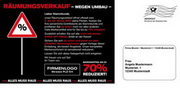 e-pm Mailingaktion - Artikel-Nr. 816126 Räumungsverkauf - Mailing individuelle Maxikarte für Dialogpost