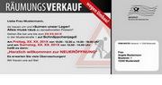 e-pm Mailingaktion - Artikel-Nr. 817325 Räumungsverkauf - Mailing individuelle Maxikarte für Dialogpost