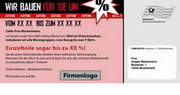 e-pm Mailingaktion - Artikel-Nr. 817326 Umbau - Mailing individuelle Maxikarte Räumungsverkauf