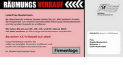 e-pm Mailingaktion - Artikel-Nr. 817327 Räumungsverkauf - Mailing individuelle Maxikarte für Dialogpost