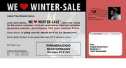 e-pm Mailingaktion - Artikel-Nr. 817329 We love Winter-Sale - Mailing individuelle Maxikarte Winter